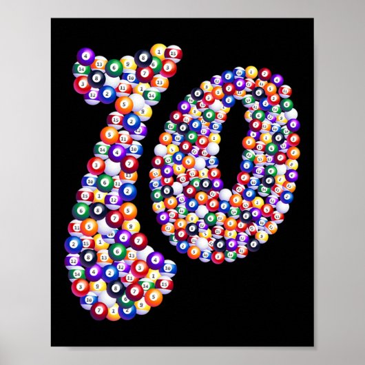 10 bestehend aus Billardtisch Poster (Vorne)