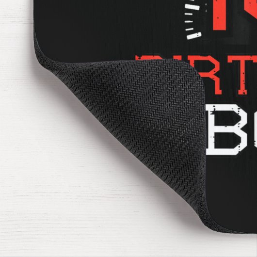 10 Birthday Boy Speedometer Race Flag 10th Bday Bo Mousepad (Ecke)