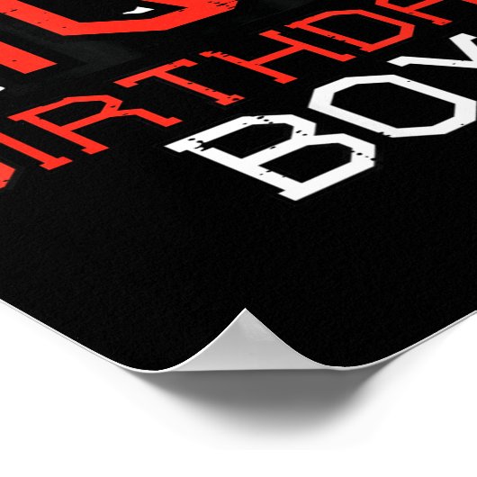 10 Birthday Boy Speedometer Race Flag 10th Bday Bo Poster (Ecke)