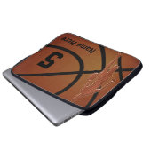 10 bis 15 Zoll Basketball-Laptop-Kasten NAME, ZAHL Laptopschutzhülle (Vorne Knopf)