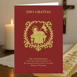 10. Bischofsjubiläum Agnus Dei Gold Bishop Karte