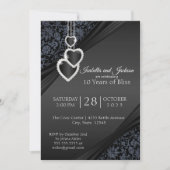 10. Black Onyx Jubiläumsdesign Einladung (Vorderseite)