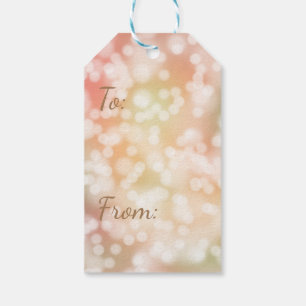 10 Bokeh-Geschenkanhänger, blassrosa unscharfe Lic Geschenkanhänger