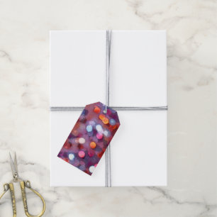 10 Bokeh-Geschenkanhänger Pflaume Violett Unschärf Geschenkanhänger