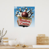 10 Button Alley Bowling Retro Neon Sign Poster (Küche)
