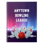 10 Button Bowling Notizblock (Vorderseite)