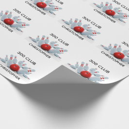 10 Button Bowling Strike Geschenkpapier