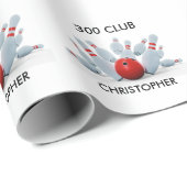 10 Button Bowling Strike Geschenkpapier (Rolleneckpunkt)