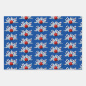 10 Button Bowling Strike Geschenkpapier Set (Vorderseite 3)