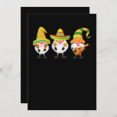 10.Cinco de Mayo Three Mexican Gnomen Gnome Save The Date (Vorne/Hinten)