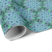 10 cm x 2,5 m grüne Medaillen Geschenkpapier (Rolleneckpunkt)