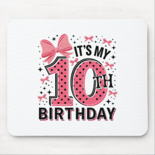 10. Coquette Geburtstagskarte 10 Jahre altes Mädch Mousepad