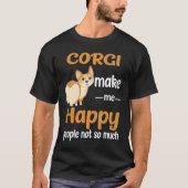 10 Corgi machen mich glücklich T-Shirt (Vorderseite)