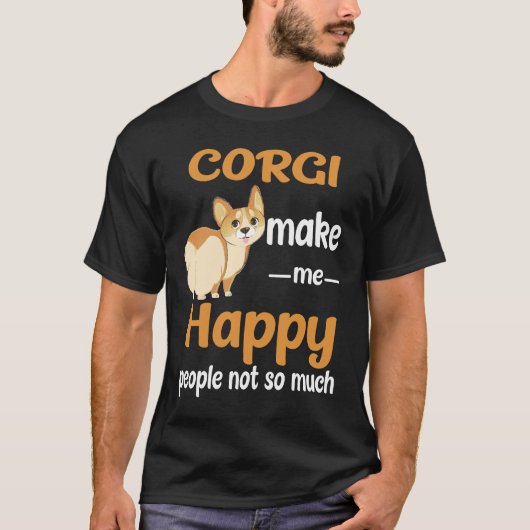 10 Corgi machen mich glücklich T-Shirt (Vorderseite)