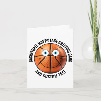 10 Custom Basketball BLAU EYES Happy Face Gruß Karte