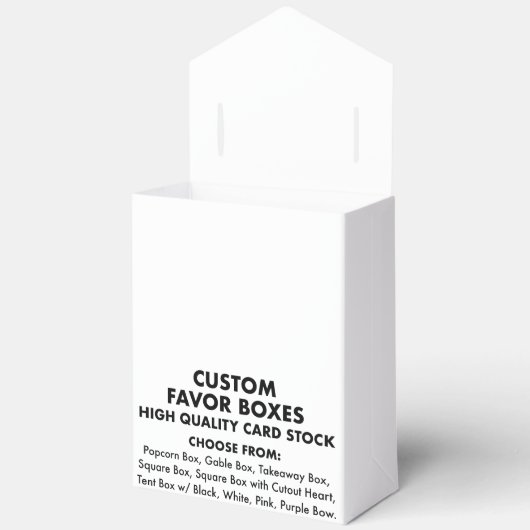 10 Custom Personalisiert Zelt Gefälligkeitsboxen m Geschenkschachtel (Offen)