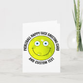 10 Custom Pickleball BLAU EYES Happy Face Gruß Karte (Vorderseite)