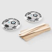 10 Custom Soccer Theme Party BLAUE EYES Happy Face Fächer (Non-assembled)