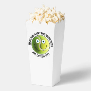 10 Custom Tennis Ball BLUE EYES Happy Face Popcorn Geschenkschachtel