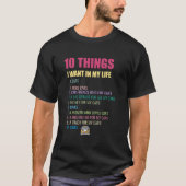 10 Dinge, die ich in meinem Leben Gewollt Autos me T-Shirt (Vorderseite)
