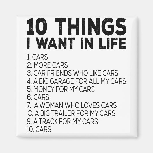 10 Dinge, die ich in meinem Leben Gewollt habe 1. Magnet (Vorne)