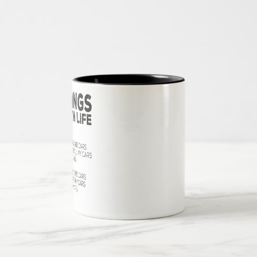 10 Dinge, die ich in meinem Leben Wollte 1. Fahrze Zweifarbige Tasse (Mittel)