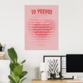 10 Dinge, die ich über Sie Liebe - Personalisiert Poster (Heimbüro)