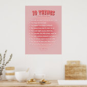 10 Dinge, die ich über Sie Liebe - Personalisiert Poster (Küche)