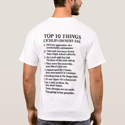 10 Dinge, die mir meine Oscar-Fische beigebracht h T-Shirt (Rückseite)