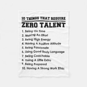 10 Dinge, die null Talent erfordern Motivierend Fleecedecke