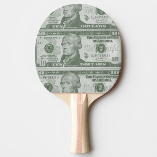10 Dollar Bill Ping Pong Paddle Tischtennis Schläger (Vorderseite)