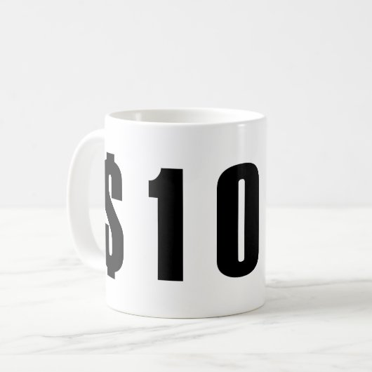 10 Dollar Kaffeetasse (Vorderseite Links)