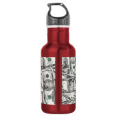 10-Dollar-Schein-Geldmuster Edelstahlflasche (Rückseite)