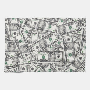 10-Dollar-Schein-Geldmuster Geschirrtuch