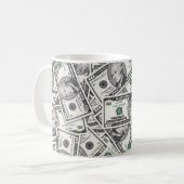 10-Dollar-Schein-Geldmuster Kaffeetasse (Vorderseite Links)
