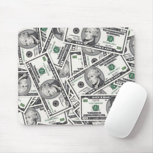 10-Dollar-Schein-Geldmuster Mousepad (Mit Mouse)