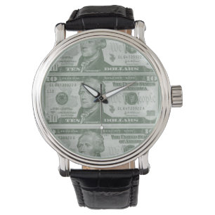 10 Dollarschein-Uhr Armbanduhr