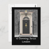10 Downing Street, London (zeichnend) Postkarte (Vorne/Hinten)