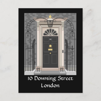 10 Downing Street, London (zeichnend) Postkarte