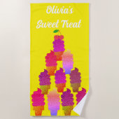 10 Eiscreme-Dosen Strandtuch (Vorderseite)