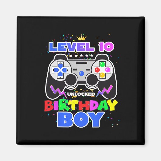 10 Entsperrtes Geburtstagskameraspiel 10. Geburtst Magnet (Vorne)