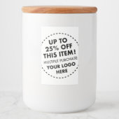 10 Etiketten von Lebensmittelcontainern 25% Rabatt (Vorderseite)