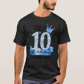 10 & Fabulous I Blue White Party Group Candid Phot T-Shirt (Vorderseite)