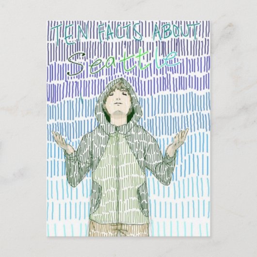 10 Fakten über Seattle Postkarte (Vorderseite)