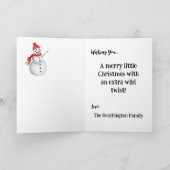 ** 10 Farbiges Weihnachtsgeschenk für Mädchen AP97 Dankeskarte (Innenseite)