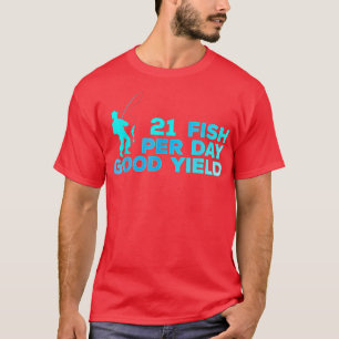 10 Fische pro Tag Guter Ertrag Vintager Fischfang  T-Shirt