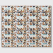 10 Foto Border Birthday Text Centre - Aquamarin Gr Geschenkpapier (Flach)