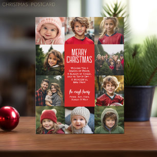 10 Foto Collage Border - Frohe Weihnachtsgrüße Feiertagspostkarte