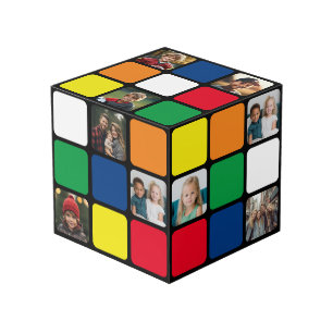 10 Foto Collage buntes Quadrat-Farbpuzzle Würfel