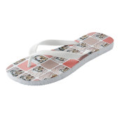 10 Foto Collage - farbenfrohe Grid Pfirsichkoralle Badesandalen (Schrägansicht)